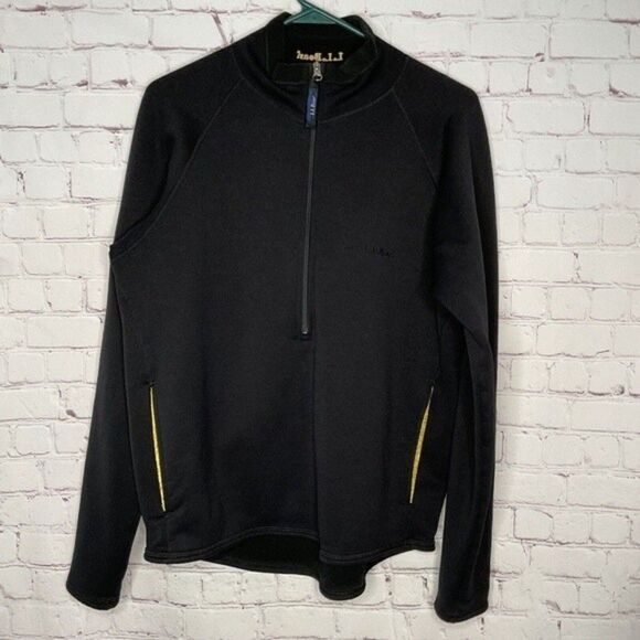 Vintage L.L. Bean Mens Gray Lined Half Zip Mock Neck Fleece Sweater Size M - Picture 1 of 11